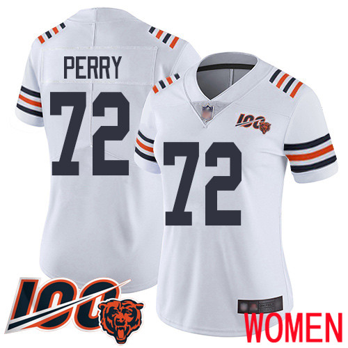 Chicago Bears Limited White Women William Perry Jersey NFL Football 72 100th Season